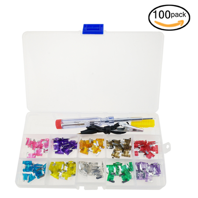 Plastikowe pudełka Mini Micro Fuse Tablet cynkowy 100 zestawów Ubezpieczenie 1 cm Szerokość