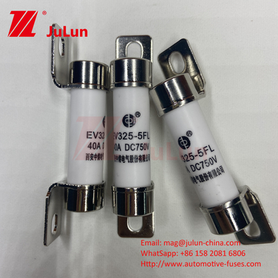 10A-50A 750VDC Ceramic Automotive Fuse With Bolt Mount Ceramic Ev325 Pojemność rozbicia bezpiecznika EV325 20KA 50kA 15A 25A