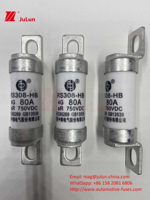 EV RS308 bezpiecznik mechaniczny 25A 30A 40A 50A Ceramic Copper Nominated Voltage DC750V Home Ev Charger dla samochodów elektrycznych
