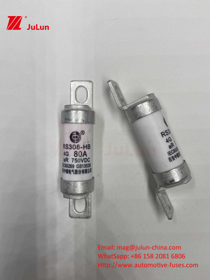 M6 Bolted EV Fuse 750V 80A10A 30A 50A 750VDC EV Fuse Hey są odpowiednie dla systemu trakcji EV, konwersji mocy