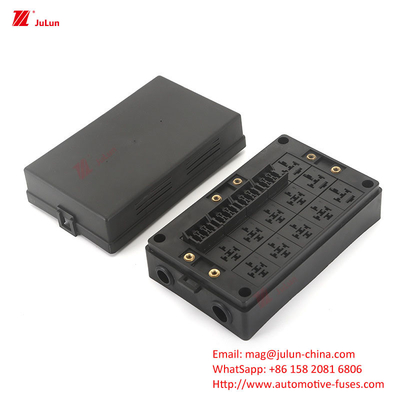 12 Way Fuse Box 12 Way Pozytywny i Negatywny Autoboot Siedzenie Bezpieczne Z LED Światło Wstaw Automatyczny Zresetowanie Autoboot Fuse Sea