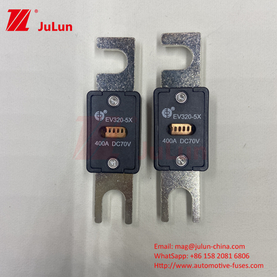 Elektryczne pojazdy elektryczne bezpiecznik z pudełkiem 70VDC napięcie znamionowe M6 Bolt Typ 250A EV320-5C
