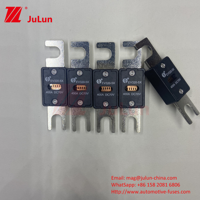 EV320-5C-225A-N 70VDC Custom Logo Automotive Blade Fuses Screw Plug In M6 M8 Miedź 80A-500A