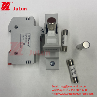 1000VDC 15A Solar PV Fuse Holder With Fuse Solar PV Fuses 6A 10A 15A 20A 25A 30A Wysokie napięcie dla systemu słonecznego