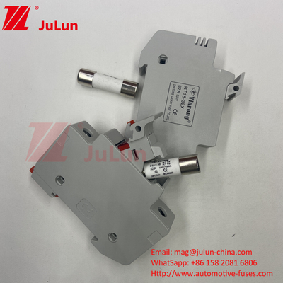 Zestaw uchwytów do bezpieczników słonecznych Pv Silver Solar Fuse / Din Rail Solar Fuse Range For Photovoltaic Bus Box