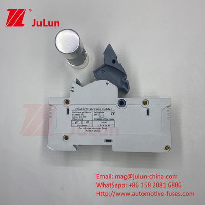 DIN Przewodnik uchwytujący bezpiecznik 15A 1000VDC z ceramiczną konstrukcją uchwytującego bezpiecznik 14*85mm 32a 1000VDC Pv Holer bezpiecznika
