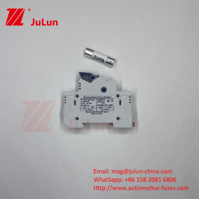 Inwerter fotowoltaiczny z 14x51mm posiadaczem bezpiecznika słonecznego Din Rail / Solar Pv Fuse Holder