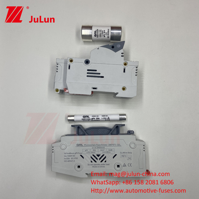 1000VDC Solar PV Din Rail Fuse Balon Fuse 10x38mm RT18-32 Fuse Link AC