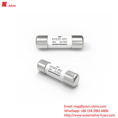 EV325-3EC 750V 20KA bezpiecznik pojazdu elektrycznego 10A-50A Prąd bezpiecznik rurowy z płaską głowicą