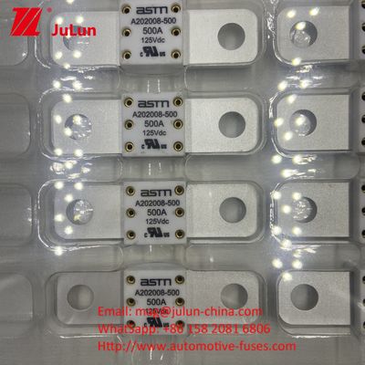 ASTM A202008 250A 125VDC Elektryczne pojazdy Odległość otworu bezpiecznika 50,8 mm 100A 125A