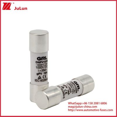 15A 1000VDC Fuse Link GPV Solar DC Fuse 10*38mm 32A Wskaźnik ochrony elektrycznej w systemach fotowoltaicznych do stosowania z obudową bezpiecznika