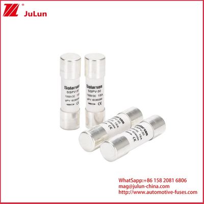 15A 1500VDC GPV Ceramic Fuses Photovoltaic Wysokonapięciowe Tubularne
