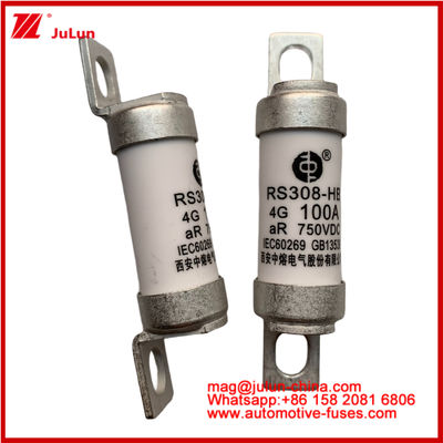 RS308-HB 4G 100A AR 750VDC 50KA bezpiecznik do ochrony obwodów motoryzacyjnych Wydajność zgodna z JASO D622 Ceramic Tubular Design