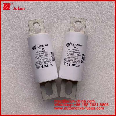 RS309-MF 175A 750VDC UL Tubularny bezpiecznik ceramiczny AR 750VDC/700AC IEC 20KA GB 5-800A dla pojazdów elektrycznych i systemów energetycznych