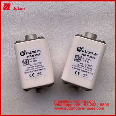 RSZ307-01 Kwadrat Ceramic J4P-N 315A 750VDC 50KA Ładowarki Przędzia samochodowe Sprzęt Bolt Typ połączenia