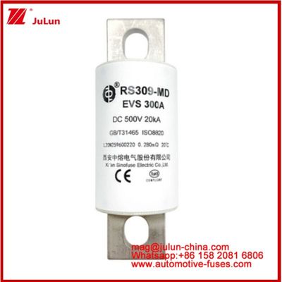 RS309-MD EVS-300A Karemic Tubular Fuse DC500V 20KA Elektryczny pojazd Struktura połączenia śrubowanego Automotive Design aplikacji Doskonała wydajność prądu stałego