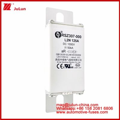 125A DC1000V 50KA AR Caremic Tubular RSZ307-000 L2N bezpiecznik do ochrony EV/HEV w samochodzie