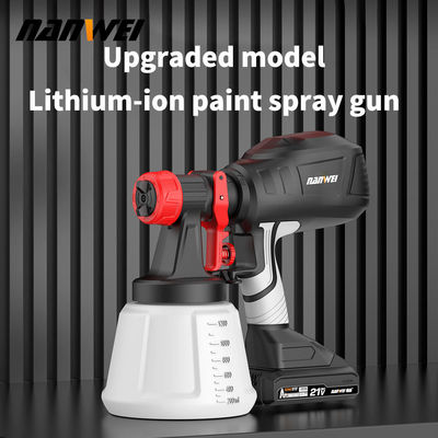 Popularny wysokopryskowy spray powietrzny 700ml pistolet do farby ciśnieniowej bezprzewodowy przenośny elektryczny 1,5 mm 1,0 mm Diy Grade Bateria napędzana odnawianie odbudowa dom ogród
