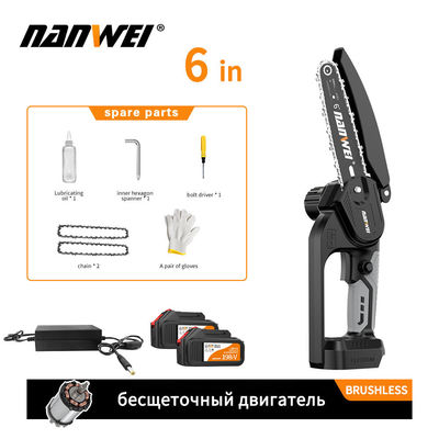 Trwałe Domy Diy Ogród Robocze z drewna Narzędzia elektryczne Łańcuch elektryczny Szybki bez wysiłku Piła Centimetry Bezszczotkowy Motor Bateria litowa 4/ 6 / 8/ 10 / 12 / 16