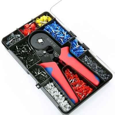 Małe ręczne sznurowadła z różnymi rodzajami końcówek 1200 sztuk domowe elektryczne izolowane Mini Wire Ferrule Tubular Terminal Crimping Plier