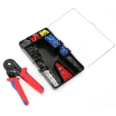 Małe ręczne sznurowadła z różnymi rodzajami końcówek 1200 sztuk domowe elektryczne izolowane Mini Wire Ferrule Tubular Terminal Crimping Plier
