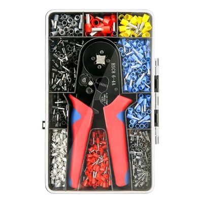 Małe ręczne sznurowadła z różnymi rodzajami końcówek 1200 sztuk domowe elektryczne izolowane Mini Wire Ferrule Tubular Terminal Crimping Plier