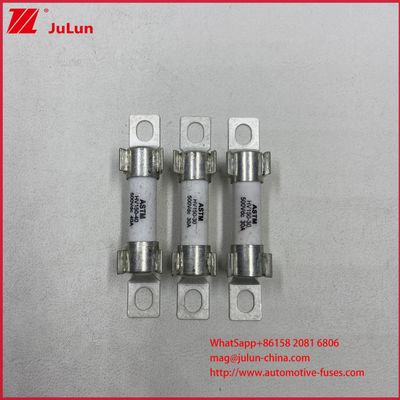 ASTM 15A 30A DC500V Ochrona bezpieczników pojazdów elektrycznych z prądem dla HEV w ceramicznej śruby