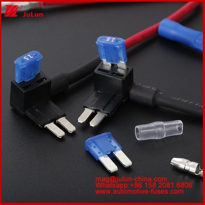 12V MINI SMALL MEDIUM Size Car Fuse Holder Add-A Circuit TAP Adapter Micro2/M2 Car Add A Circuit Fuse Tap Adapter 16AWG 17-18cm Fuse Taps Holder Komponenty bezpieczników dla samochodów