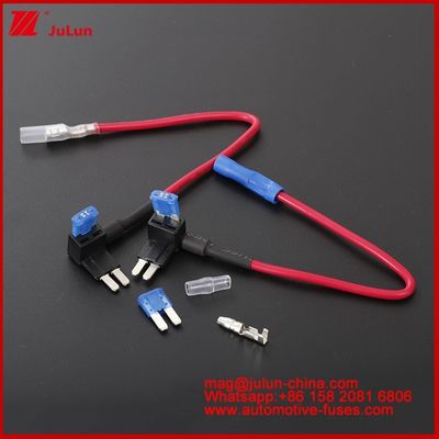 12V MINI SMALL MEDIUM Size Car Fuse Holder Add-A Circuit TAP Adapter Micro2/M2 Car Add A Circuit Fuse Tap Adapter 16AWG 17-18cm Fuse Taps Holder Komponenty bezpieczników dla samochodów