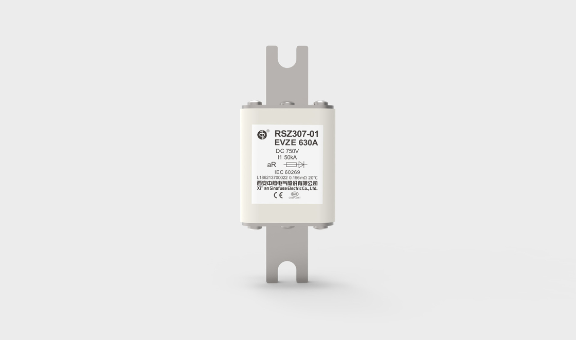 630A 750VDC Ceramiczny pojazd elektryczny Szybki bezpiecznik RSZ307-01-EVZE Doskonała wydajność prądu stałego