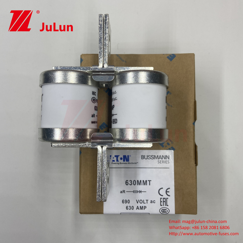 690V Prąd Ceramiczne bezpieczniki samochodowe z instalacją płytki Twin Bolt 630A 630MMT