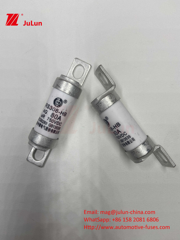 Ceramiczne bezpieczniki elektryczne 750VDC do bezpiecznego ładowania samochodowego 63A25A 15A 30A 750VDC RS308 FUSE