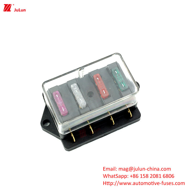 Miedziane śruby kontaktowe na szybie nylonowej przechodzą przez skrzynkę bezpiecznika UE UL Certyfikacja LED Light Multi-Way Fuse Box SBH-6PD S