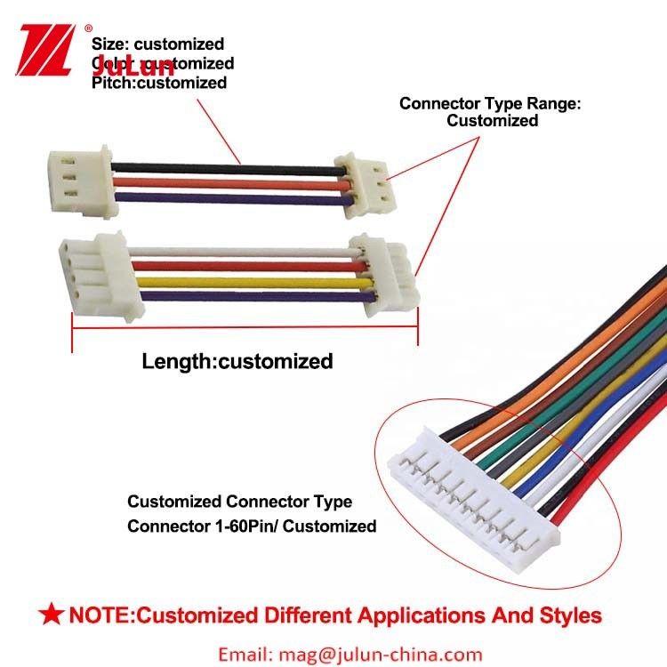 Długotrwała wydajność UL / CSA Automotive Complete Wiring Harness z dostosowanym kolorem i długością kabla