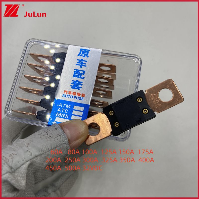400A 32V Mega bezpiecznik Bolt Down Auto bezpiecznik audio posiadacz 0298040.ZX bezpiecznik pojazdu 60A 80A 100A 125A 150A 200A 250A 300A 400A 450A 500A Terminal typ 32VDC