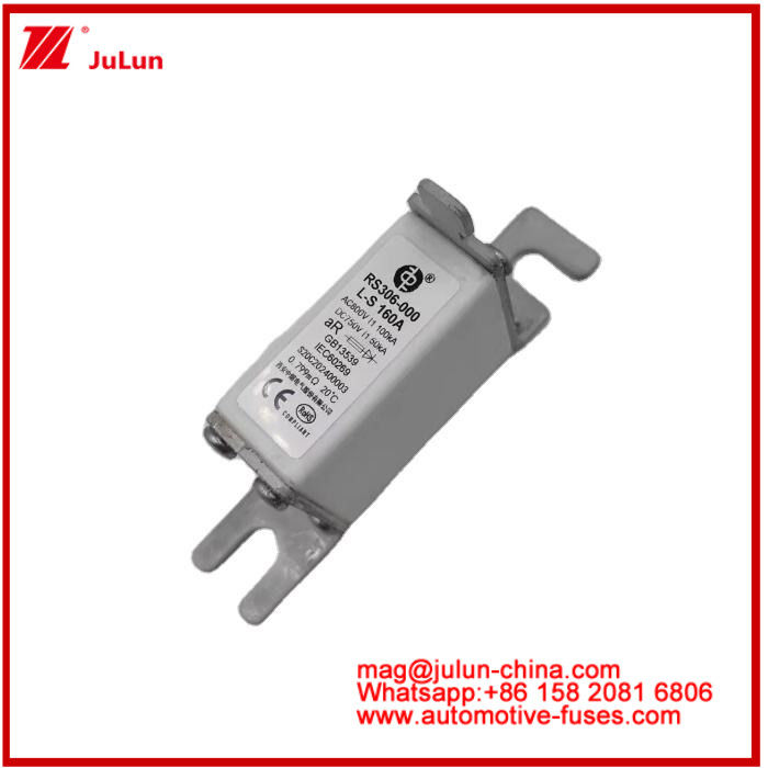 RS306-000-L-160A kwadratowy ceramiczny bezpiecznik EV lub HEV STUD-mount AC800V 100KA DC750V 50KA
