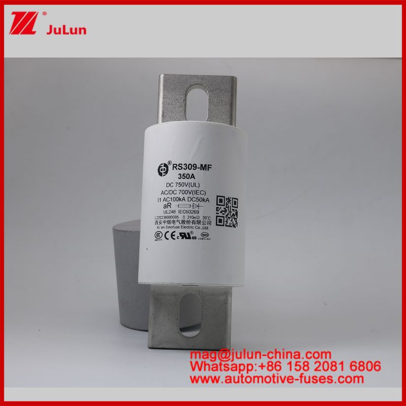 RS309-MF 350A Samochodowy Bolt Stud-mount Ceramic Tubular FUSE DC700AV DC Specjalnie zaprojektowany do ochrony EV / HEV