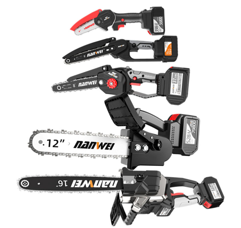 Trwałe Domy Diy Ogród Robocze z drewna Narzędzia elektryczne Łańcuch elektryczny Szybki bez wysiłku Piła Centimetry Bezszczotkowy Motor Bateria litowa 4/ 6 / 8/ 10 / 12 / 16