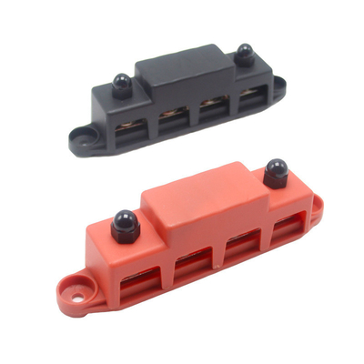 Red&Black Set M8 300A Bus Bar 4 Studs Power Distribution Terminal Block Z 300A Fuse Wire dla RV Yacht