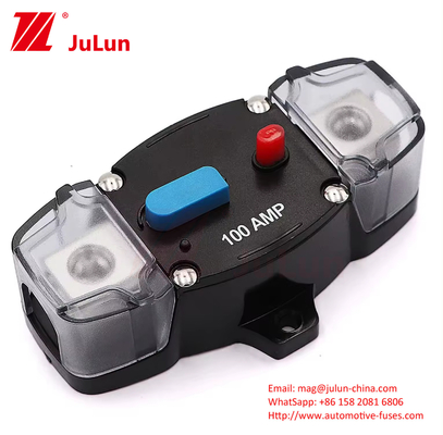 Ręczne zresetowanie 0-8 Gauge 12-48 Volt 200 Amp Przerywacz obwodów z trollegowaniem samochodu stereo Audio Inline Fuse Block Holders Inver