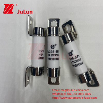10A-50A 750VDC Ceramic Automotive Fuse With Bolt Mount Ceramic Ev325 Pojemność rozbicia bezpiecznika EV325 20KA 50kA 15A 25A
