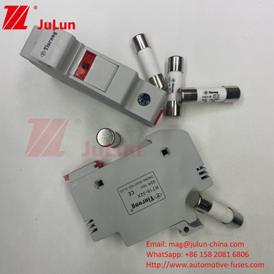 Uchwyt z ceramicznym bezpiecznikiem do ochrony modułów fotowoltaicznych 15A Słoneczny bezpiecznik fotowoltaiczny 1000V 10*38mm Din Rail Słoneczny bezpiecznik An