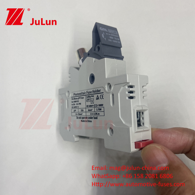 TUV DC Solar Fuse Fusible Holder Box Base DNPVF1-32 Ochrona systemu słonecznego 10x38MM 1000V GPV Fast Blow Ceramic DIN Rail