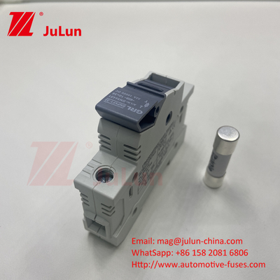 Uchwyt zabezpieczający 30A 63A 500V 10x38 RT18-32 Uchwyt zabezpieczający cylindryczny 10A 1000DC