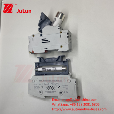 Słoneczny bezpiecznik fotowoltaiczny z miedzianym elementem zabezpieczającym Materiał RO17 Szybki oddech Ceramic DIN Rail Moun 22x58MM Italweber bezpiecznik 500V