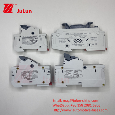 SeanRo Solar PV Uchwyt bezpiecznika na szynę Din do wkładki bezpiecznikowej 10*38mm 1000V 15amp Dc Bezpiecznik 25A
