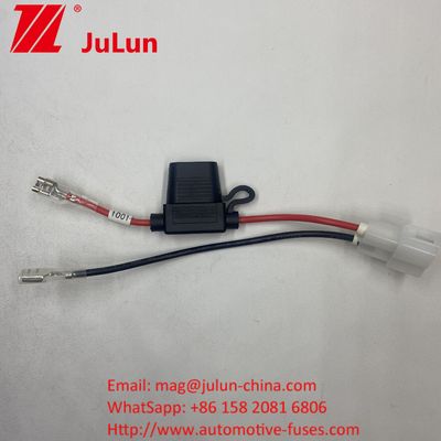 Uchwyt zabezpieczający 8AWG Inline Blade 30A Cable Lead WireUchwyt zabezpieczający 8AWG Inline Blade Cable Lead Wire Genuine 50 Amp Plug Style Power Connector To 8mm RING TERMINALS Genuine 50 Amp Plug Style