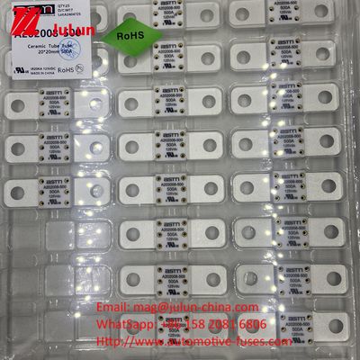 20KA Breaking A202008 ASTM 125V 150A Capacity Ceramic Automobile Fuses Screw Bolt Mounting dla bezpieczeństwa i niezawodności bezpieczników samochodowych