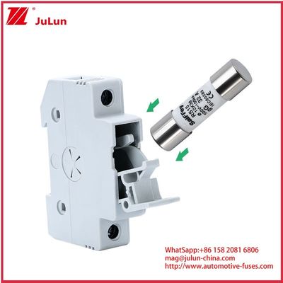 RS15 GG32A 500VDC 100KA Ceramiczne bezpieczniki samochodowe 10*38mm Uchwyt IEV60269